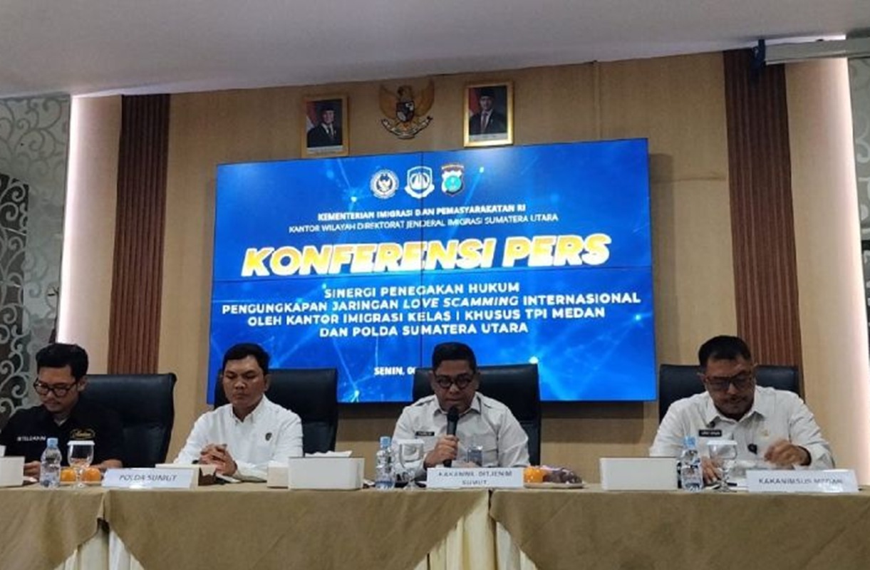 Incar Pria Jepang, Sindikat Love Scamming Internasional di Medan Digulung Petugas