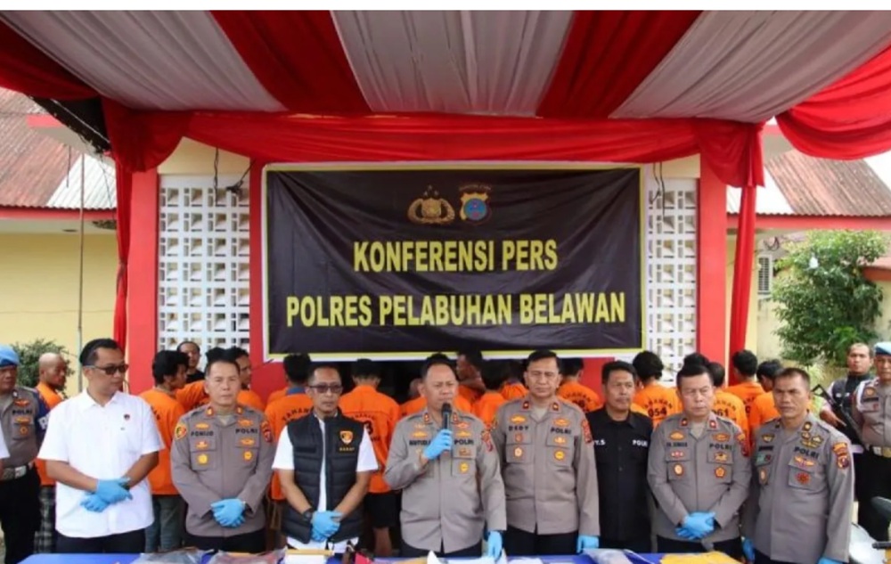 Operasi Bersih Polres Belawan: 38 Pelaku Kejahatan Dibekuk Sepanjang Oktober, Bandar Narkoba Paling Dominan