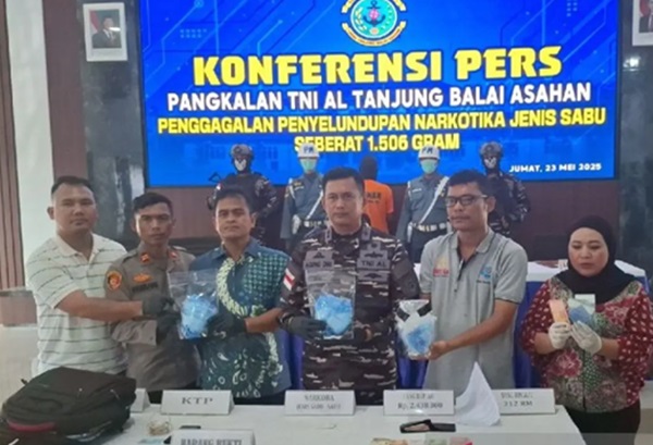 TNI AL Gagalkan Penyelundupan 1,5 Kg Sabu dari Malaysia, Nilainya Tembus Rp2,2 Miliar!