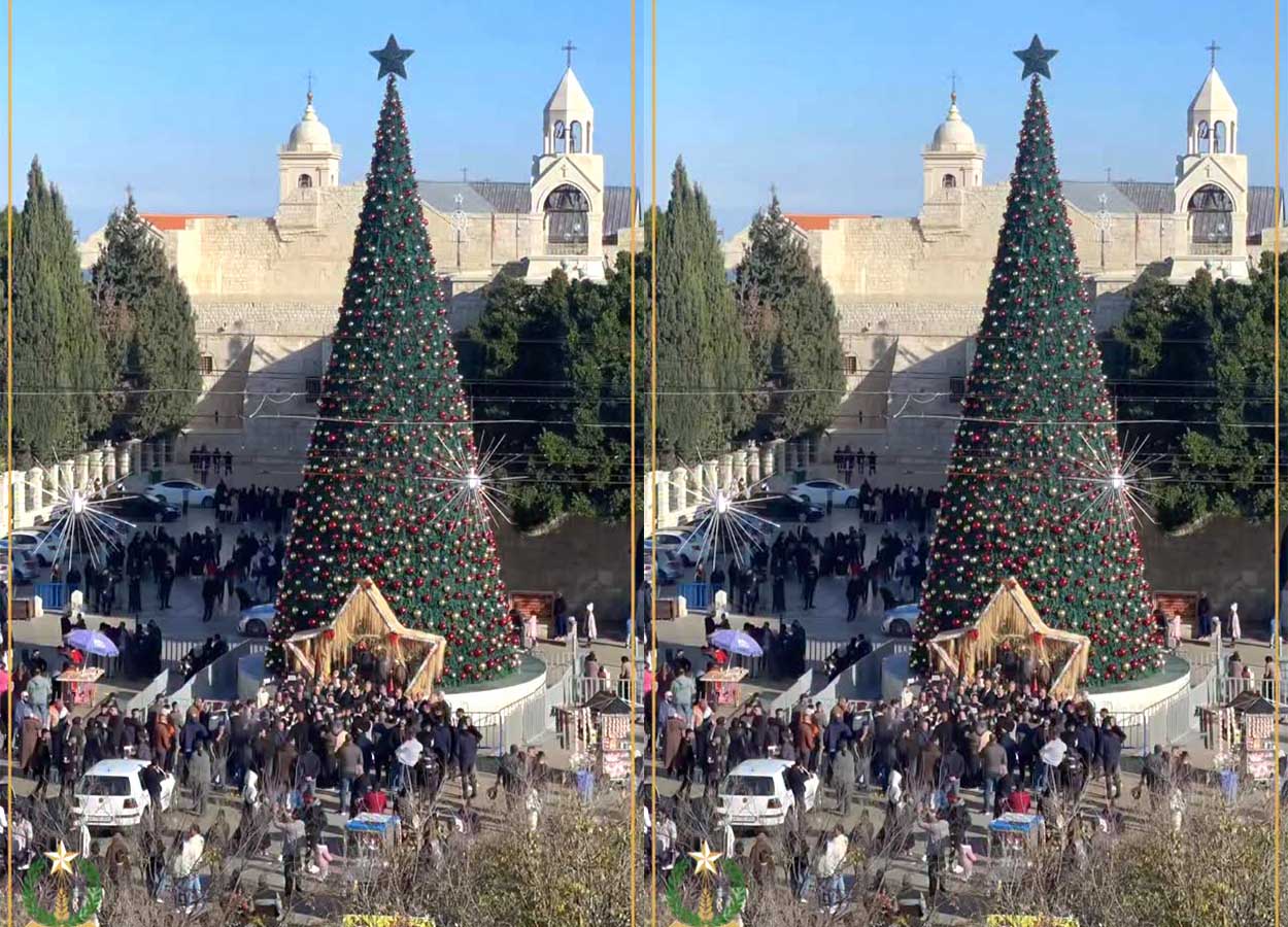 Dua Tahun Sepi, Kini Ribuan Jemaat Padati Pelataran Manger Square Bethlehem