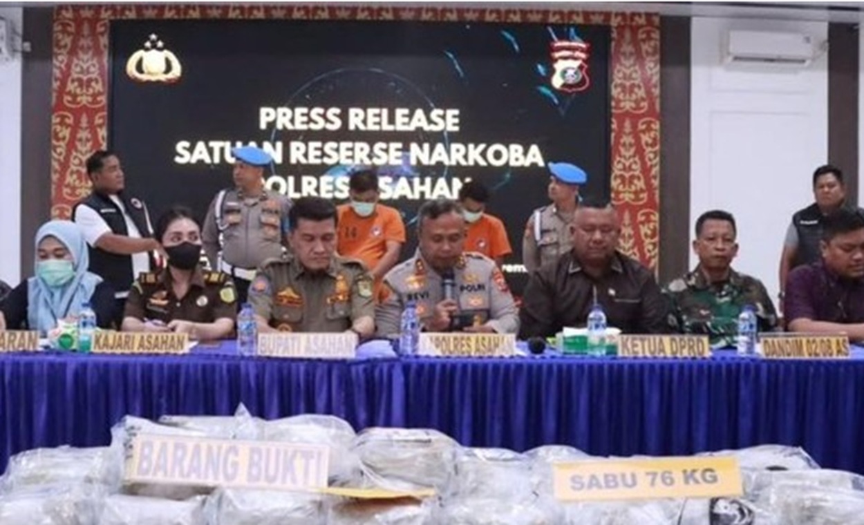 Polisi Gagalkan Penyelundupan 76 Kg Sabu di Asahan, Dua Kurir Dibekuk Saat Menuju Palembang