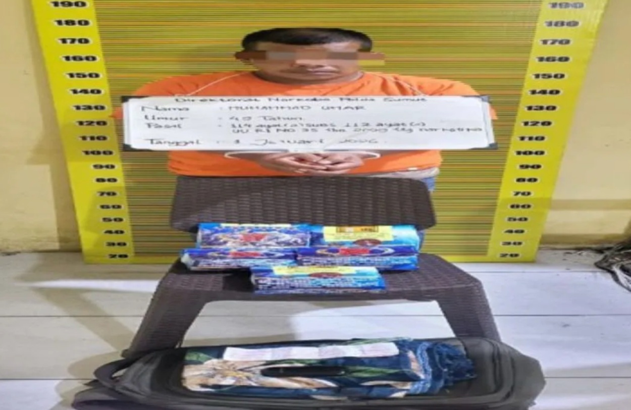 Bawa 5 Kg Sabu di Bus Umum, Kurir Jaringan Aceh-Riau Tertangkap di Perbatasan Sumut