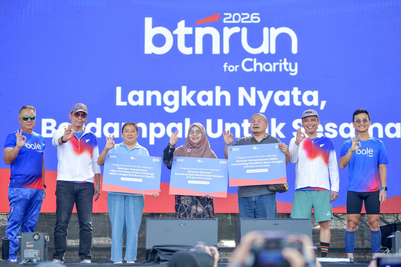 BTN Run 2026 for Charity Jadi Aksi Nyata untuk Negeri, Donasi Tembus Rp 760 Juta