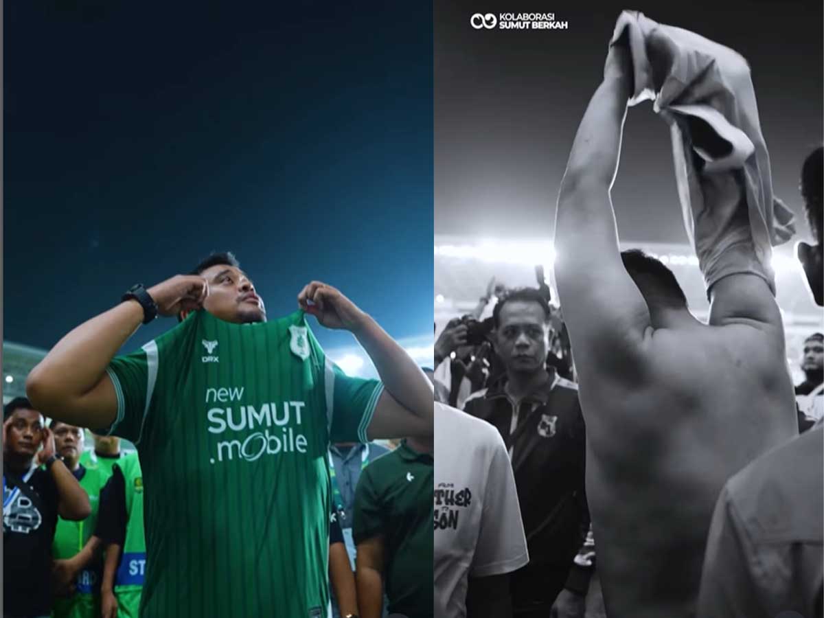 Ketika Gubernur Bobby Terpaksa Telanjang Dada Lempar Jersey Demi Tenangkan Massa Ngamuk di Tribun