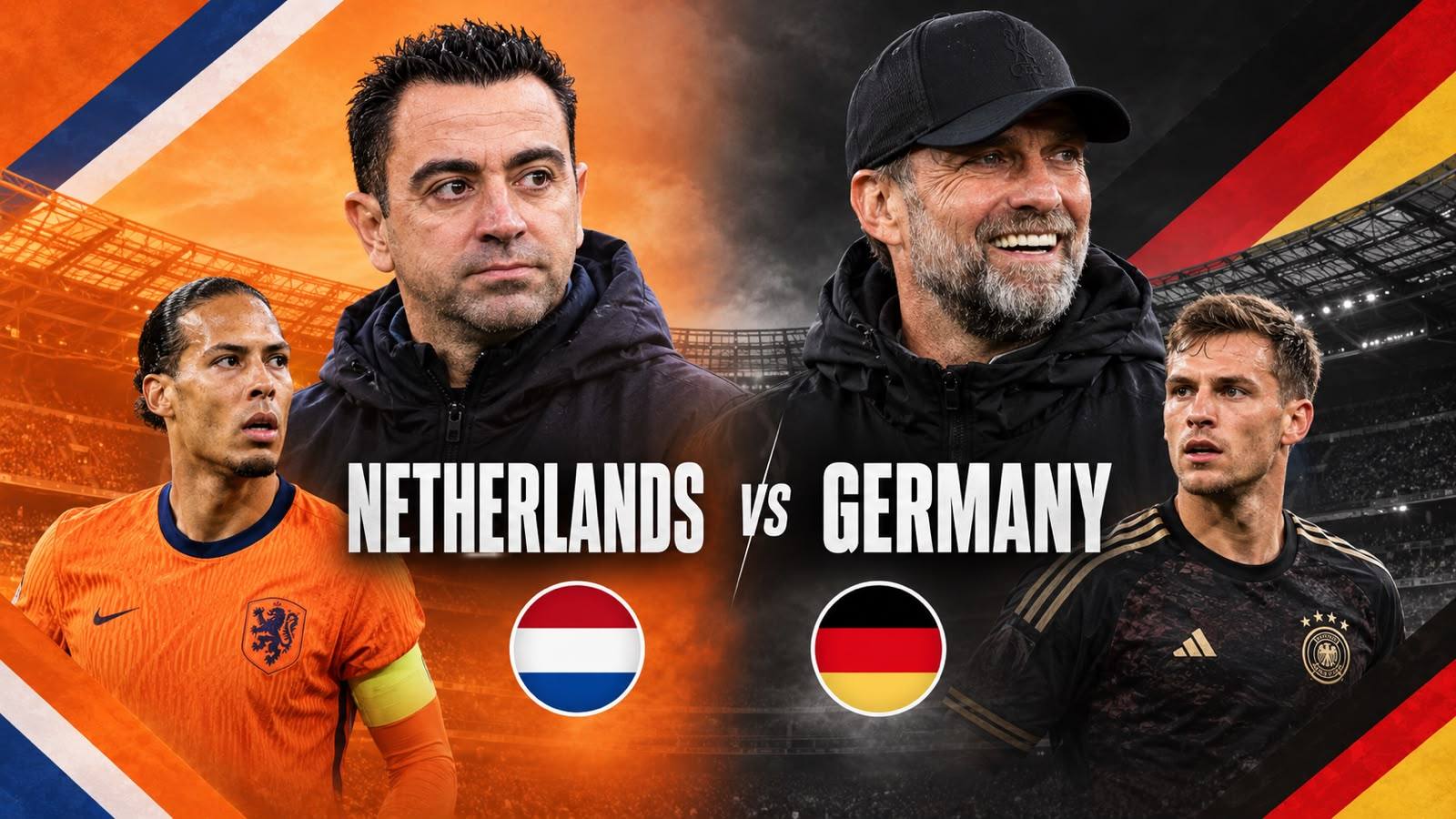 Belanda Tantang Jerman, Debut Xavi dan Klopp Jadi Sorotan