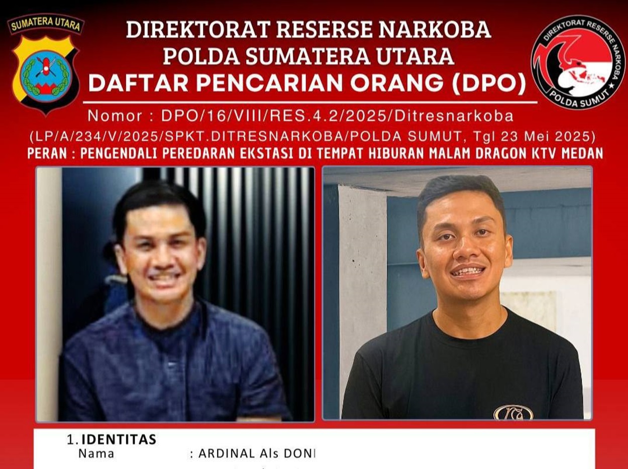 Pasutri Bos Dragon KTV Medan Jadi Buronan Polda Sumut, Diduga Kendalikan Peredaran Ekstasi