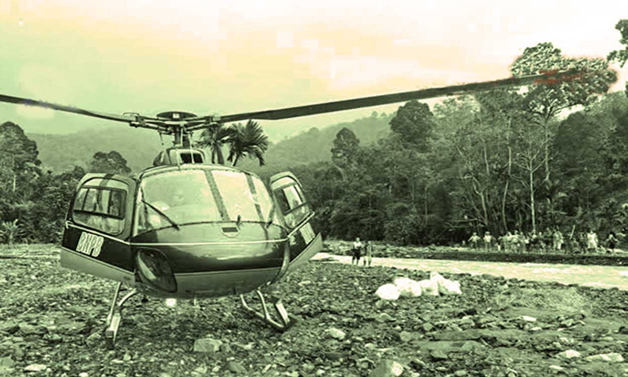 Helikopter BNPB Dikerahkan Salurkan Bantuan ke Wilayah Terisolir Akibat Banjir dan Longsor Sumut