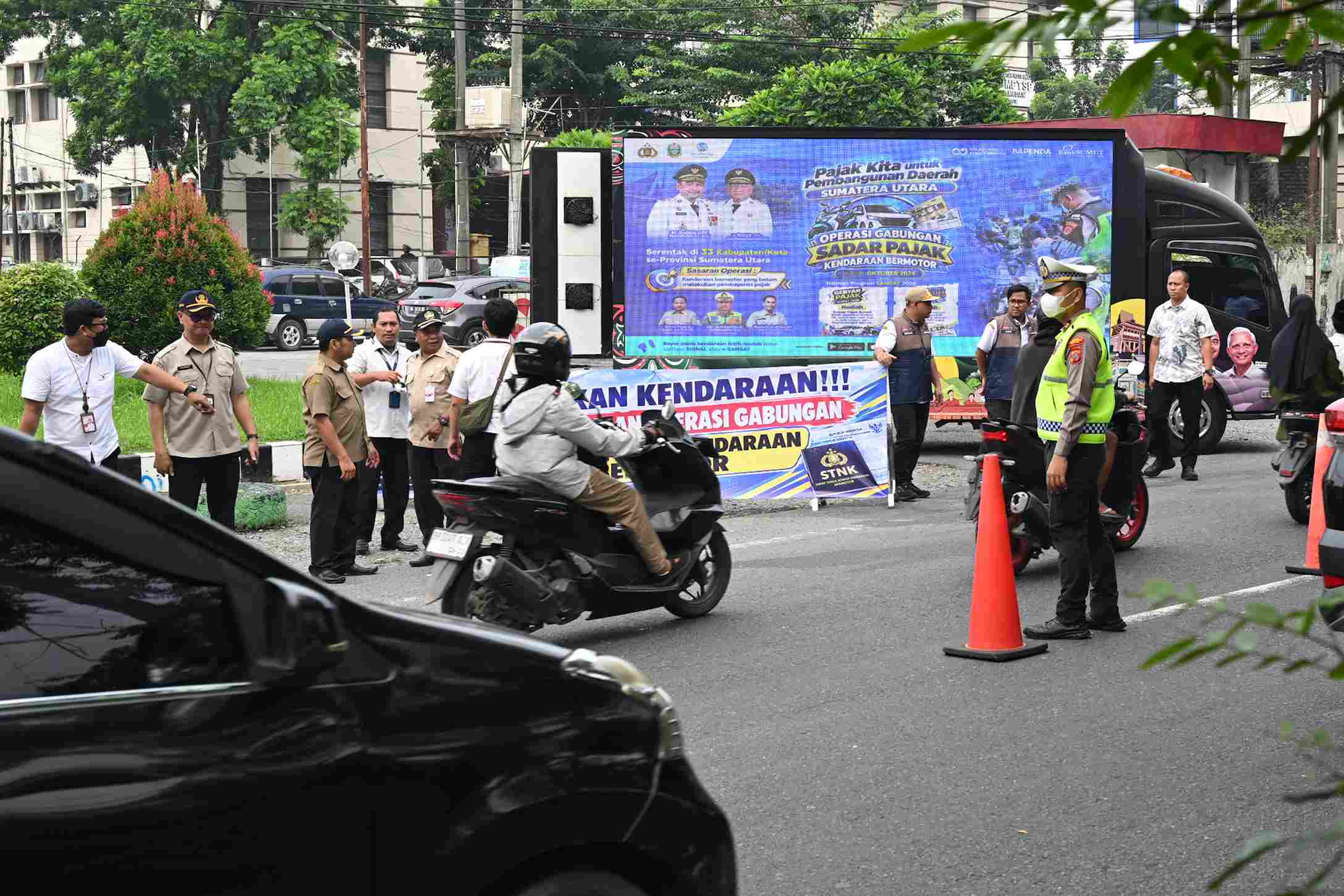 Bapenda dan Ditlantas Polda Sumut Sisir Kendaraan Penunggak Pajak di Medan