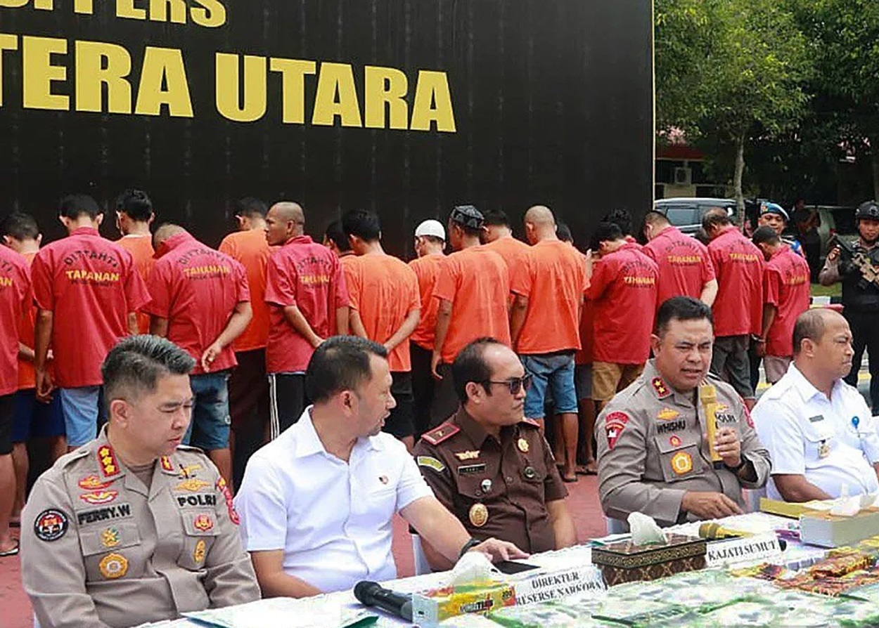 Mantap! 3 Bulan Polda Sumut Ungkap 517 Kasus Narkoba, Ribuan Kilogram Sabu Disita
