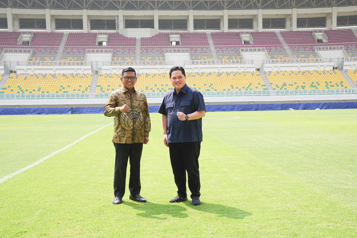 Erick Thohir Apresiasi Stadion Internasional Banten, Siap Jadi Tuan Rumah Event Timnas