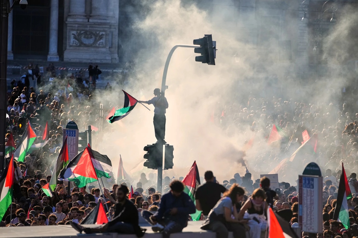 Jelang Italia vs Israel: Keamanan Diperketat, Demonstran Pro-Palestina Desak Pertandingan Dibatalkan