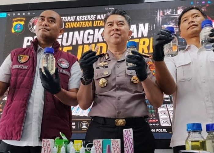 Masuk dari Kamboja, Bahan Baku Liquid Vape Etomidate Digerebek Polisi di Deli Serdang