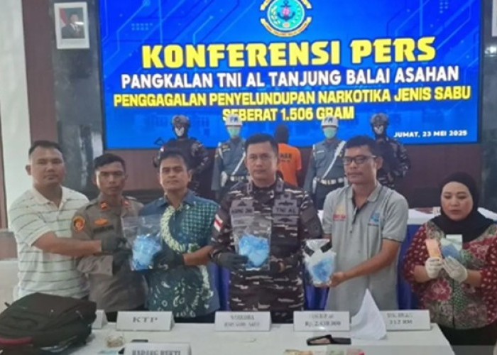 TNI AL Gagalkan Penyelundupan 1,5 Kg Sabu dari Malaysia, Nilainya Tembus Rp2,2 Miliar!
