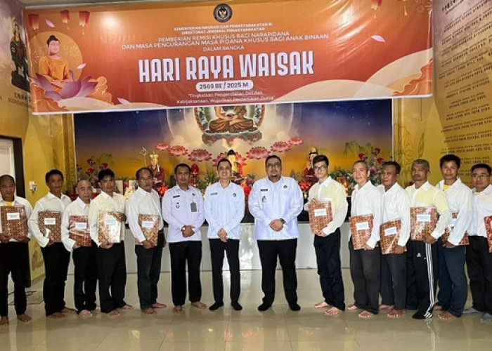 38 Napi Rutan Kelas I Medan Terima Remisi  Waisak 2025