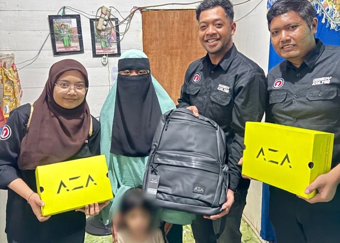 Kepedulian Tanpa Batas, AZA x Disway Grup Salurkan Bantuan untuk Keluarga Almarhum Mandala