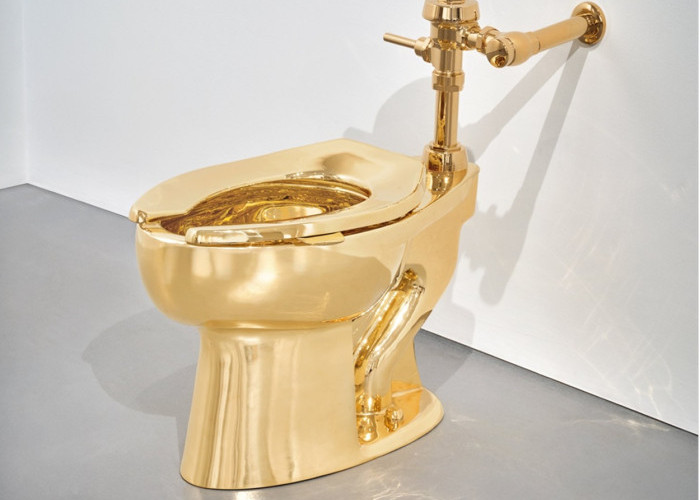 WOW! Toilet Emas Padat Ini Dilelang Rp 158 Miliar, Karya Seni Kontroversial 'America' Bikin Heboh Dunia