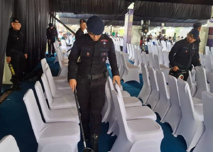 Cegah Ancaman Bom, Detasemen Gegana Brimob Sterilkan Gelar Melayu Serumpun Medan