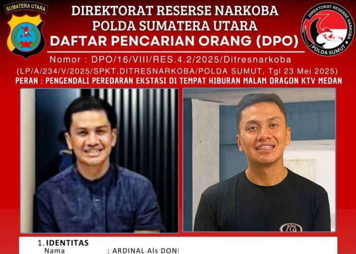 Pasutri Bos Dragon KTV Medan Jadi Buronan Polda Sumut, Diduga Kendalikan Peredaran Ekstasi