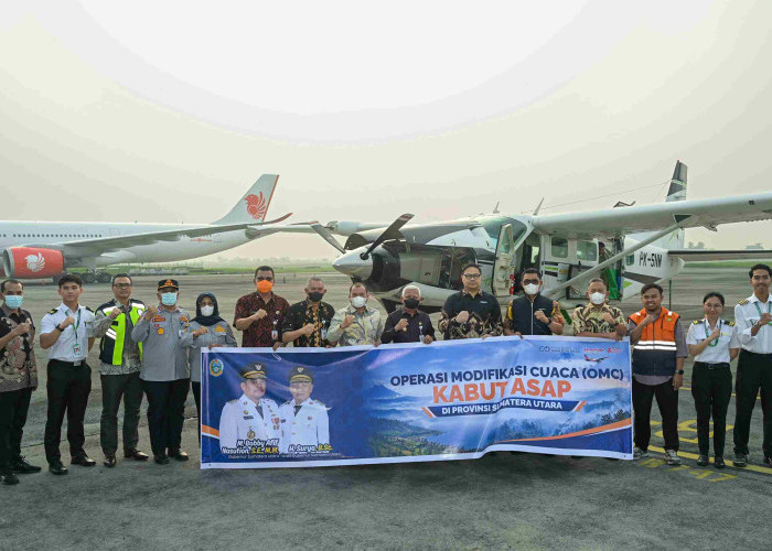 Atasi Kabut Asap, Pemprov Sumut Kerahkan Pesawat Modifikasi Cuaca