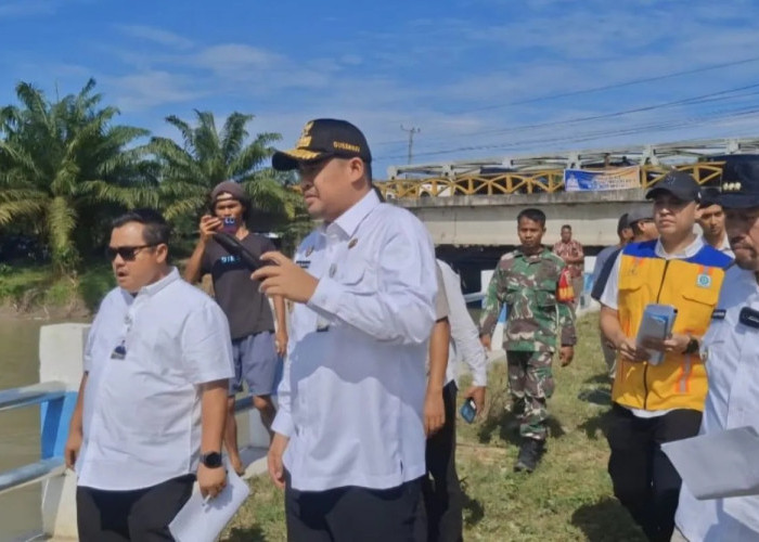 Gubernur Bobby Tinjau Langsung Tanggul Jebol di Batubara, Janjikan Penanganan Cepat 