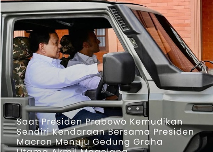 Momen Langka! Presiden Prabowo Jadi Sopir Macron saat Kunjungan ke Akmil Magelang