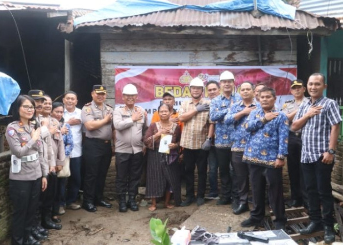 HUT Bhayangkara ke-80, Polres Simalungun Bedah Rumah Lansia hingga Kerja Bakti