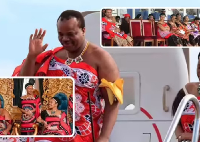 Viral! Raja Mswati III Kunjungi Abu Dhabi Bersama 15 Istri dan 30 Anak, Bandara Sampai Ditutup