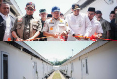 Targetkan Pengungsi Kosong Sebelum Ramadan, Bobby Nasution dan Mendagri Resmikan Huntara di Tapsel